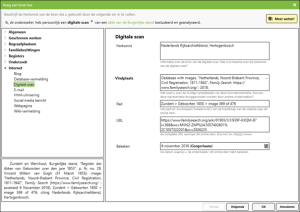 Controle van de gegevens aan de hand van digitale scan